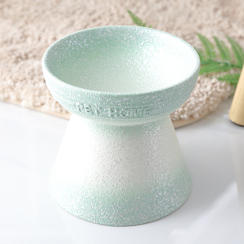 High Foot Protection Cervical Vertebra Oblique Mouth Cat Food Bowl Pet