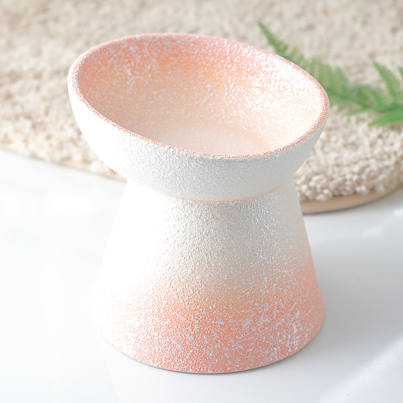 High Foot Protection Cervical Vertebra Oblique Mouth Cat Food Bowl Pet