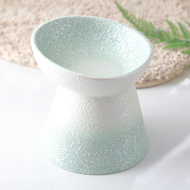 High Foot Protection Cervical Vertebra Oblique Mouth Cat Food Bowl Pet